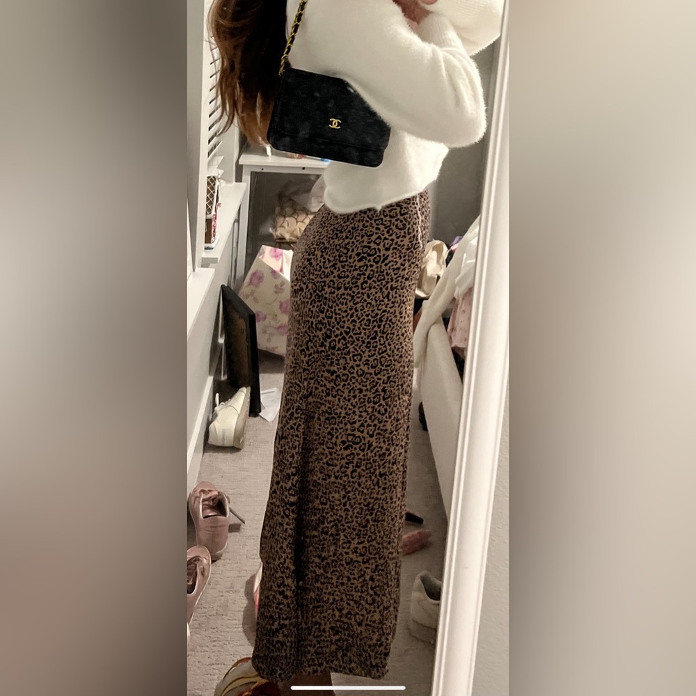 Reformation Leopard Print Maxi Skirt